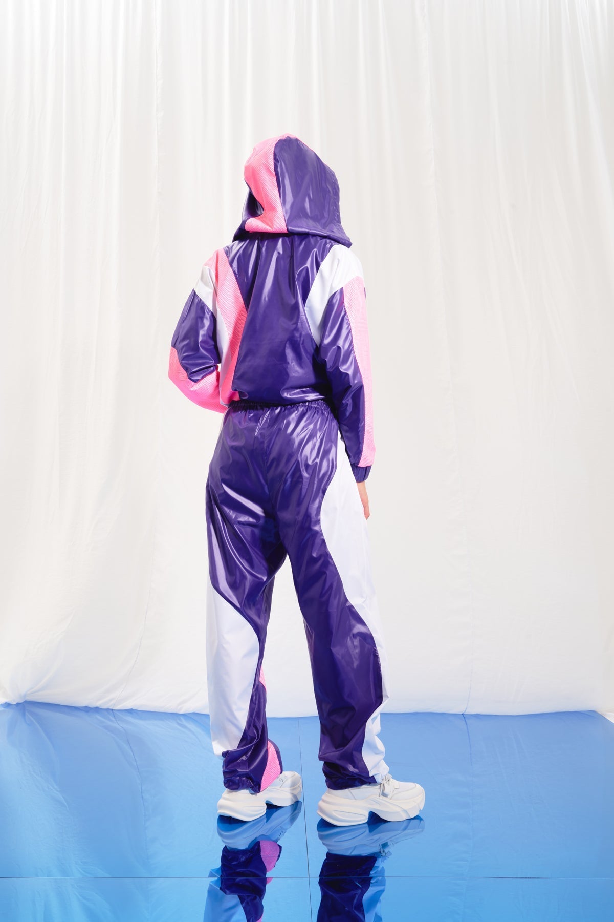 Purple White Trousers 17329