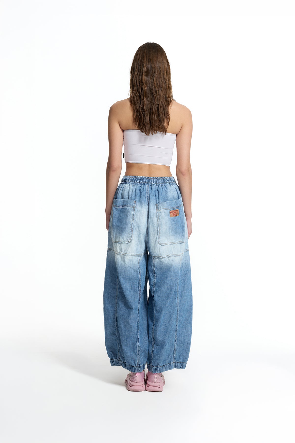 Blue Denim Jogger Trousers 19002
