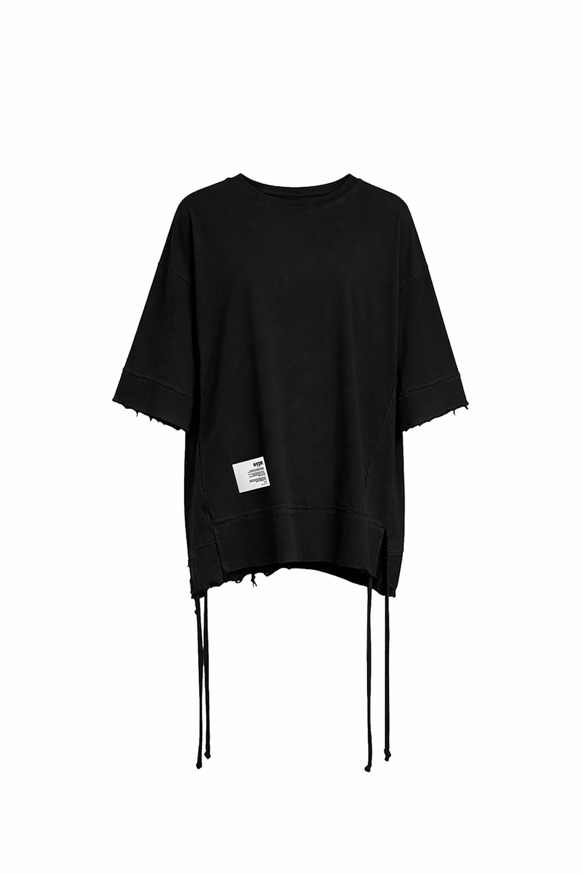 Black Drawstring Oversize Tunic 19105