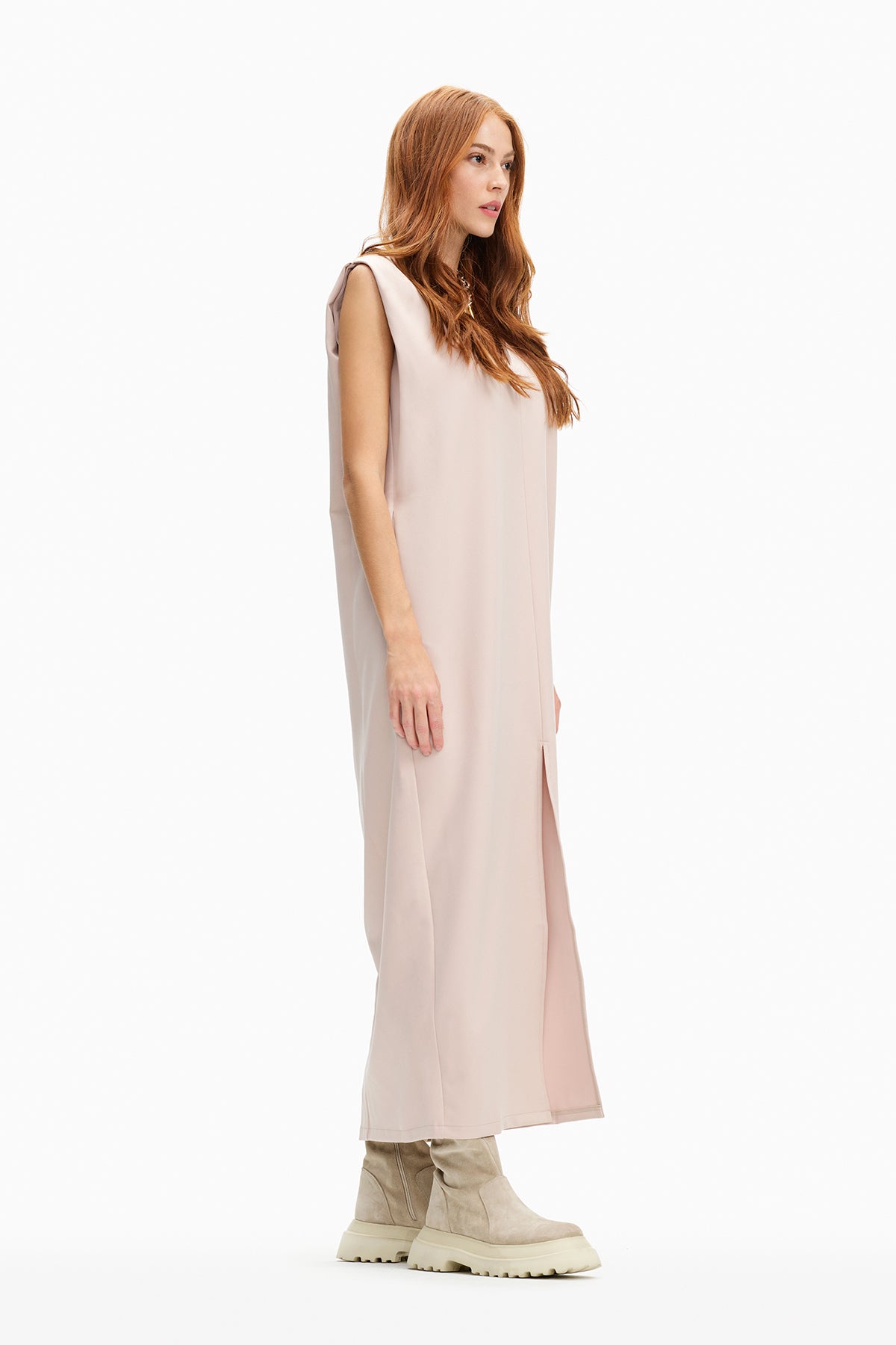 Beige Dress 10077