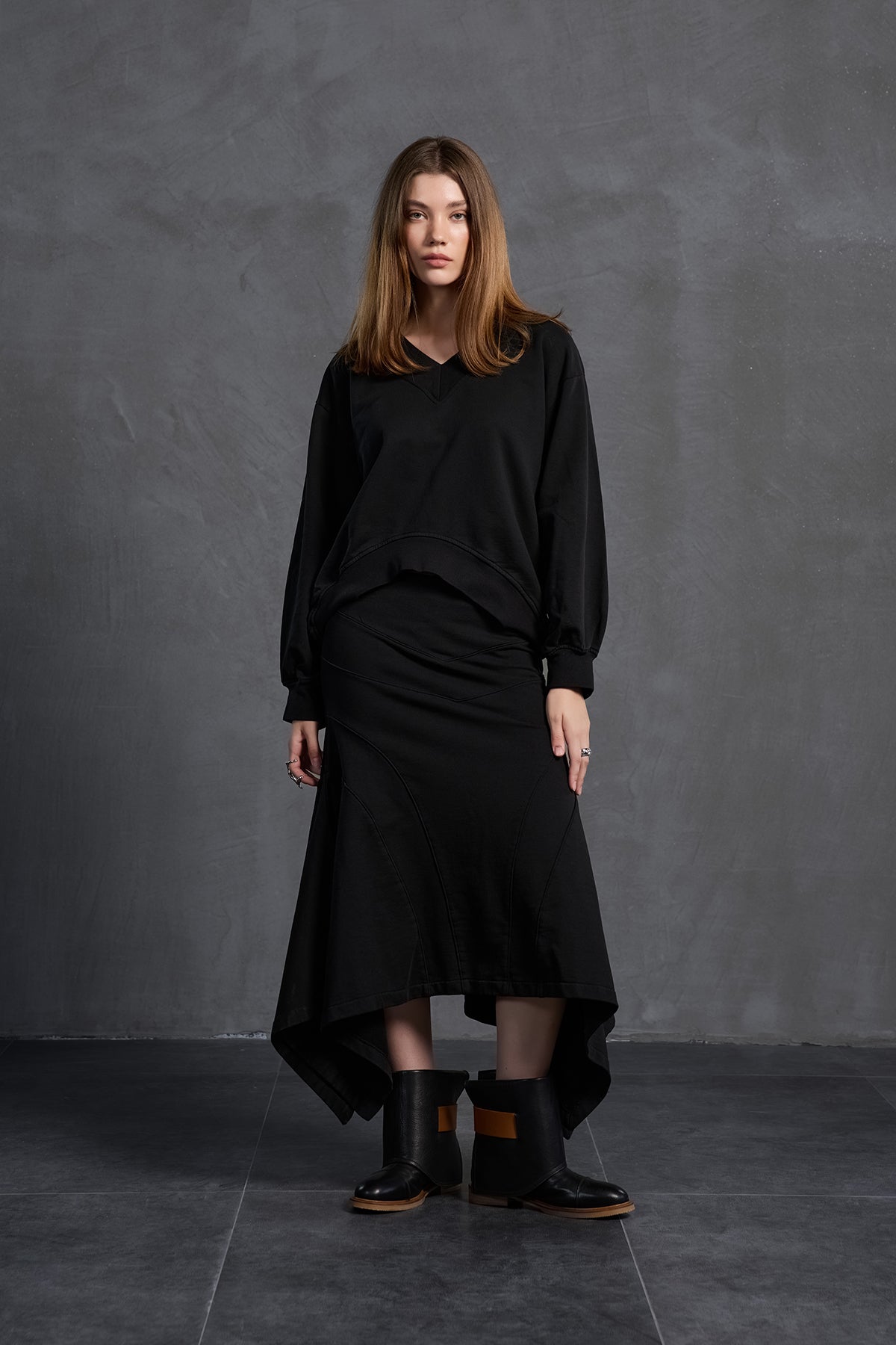 Black Oversized Sweatshirt 18159