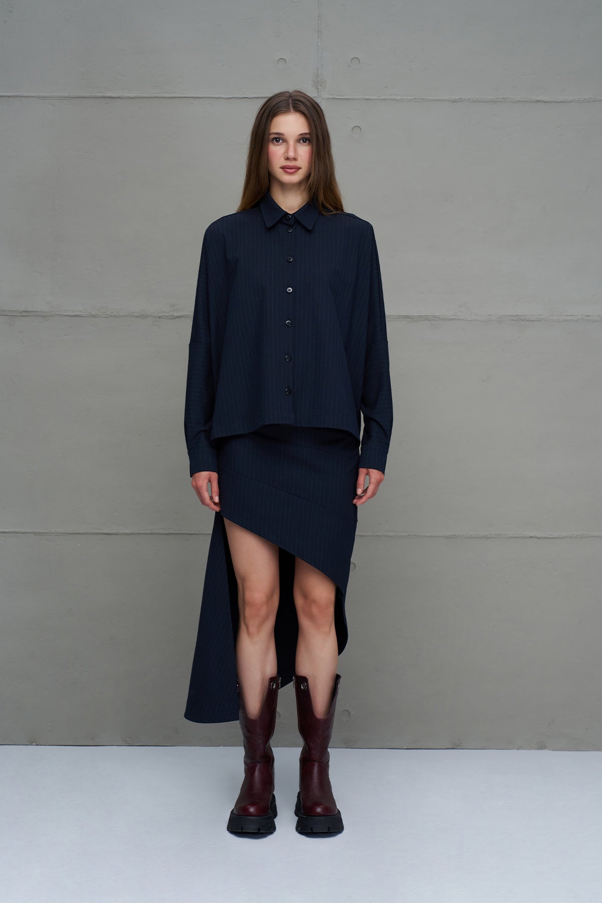 Navy Striped Shirt 18201