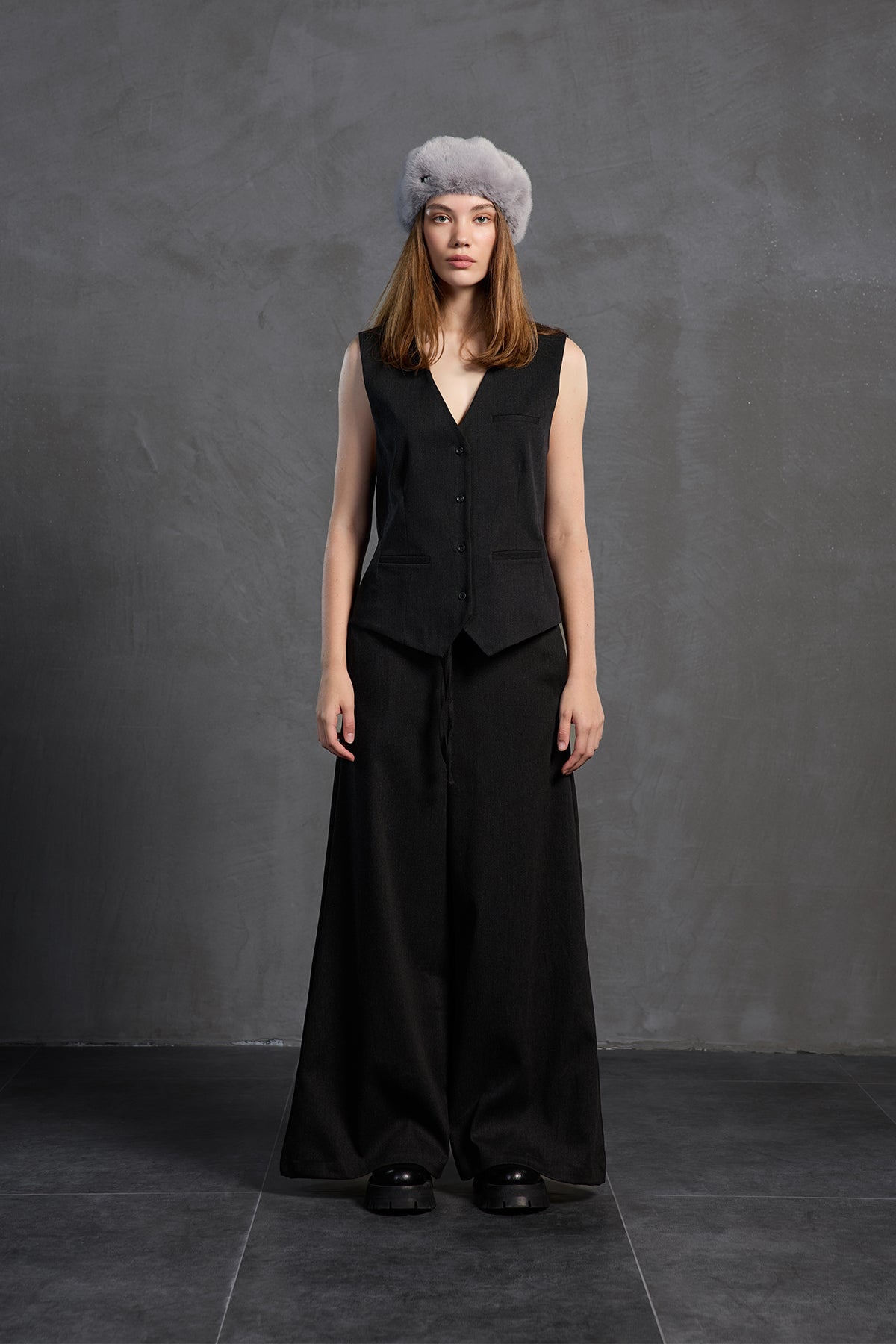 Black Belted Vest 18214