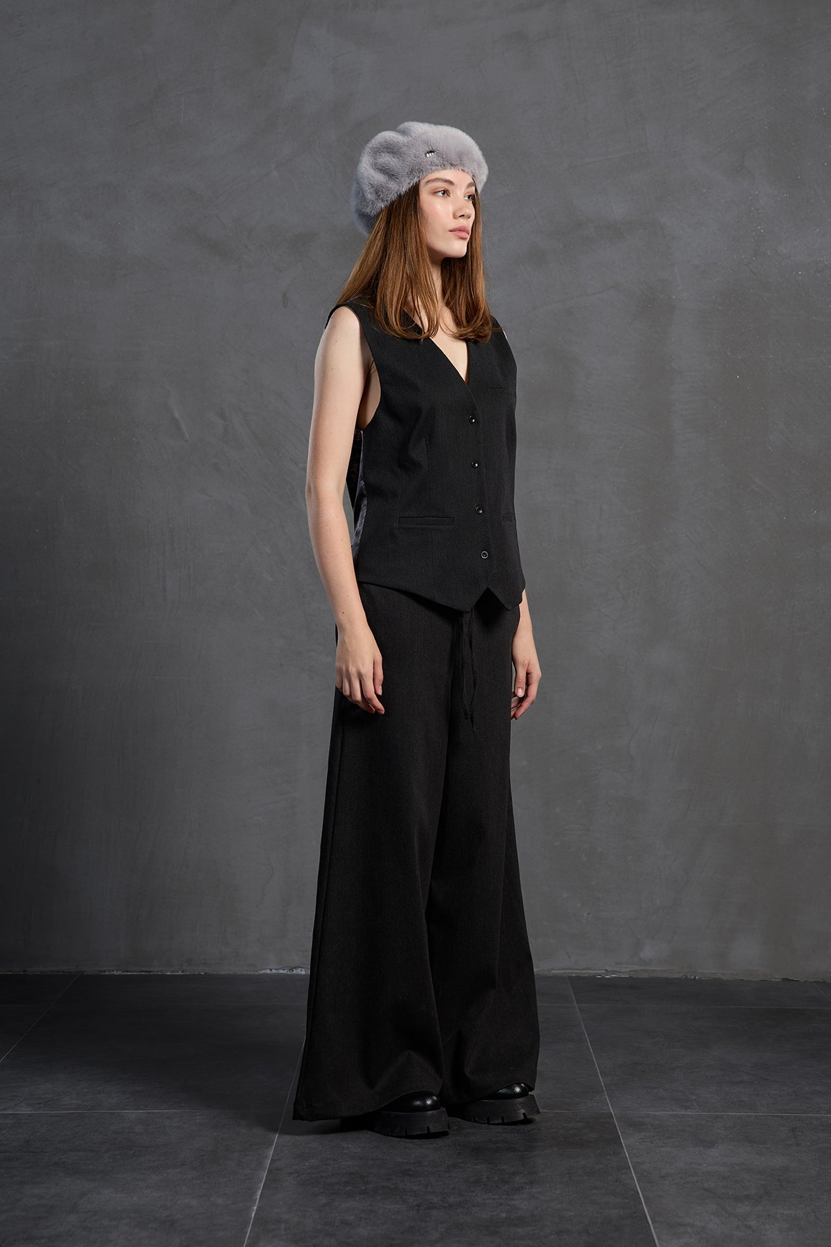 Black Belted Vest 18214