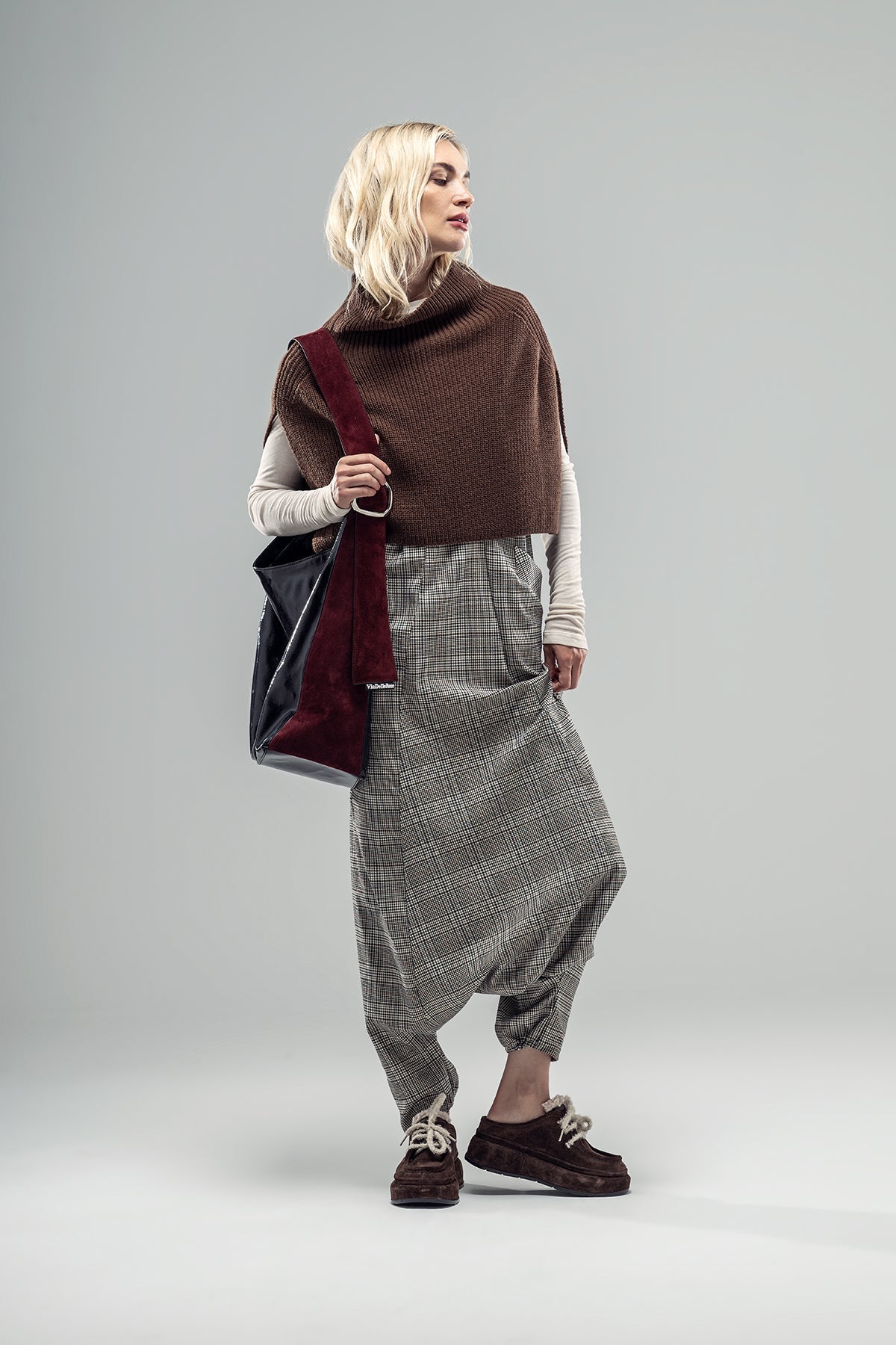 Dark Brown Poncho 20015