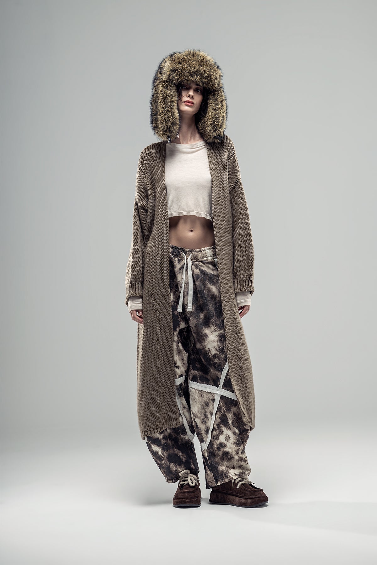 Light Brown Knit Cardigan 20020