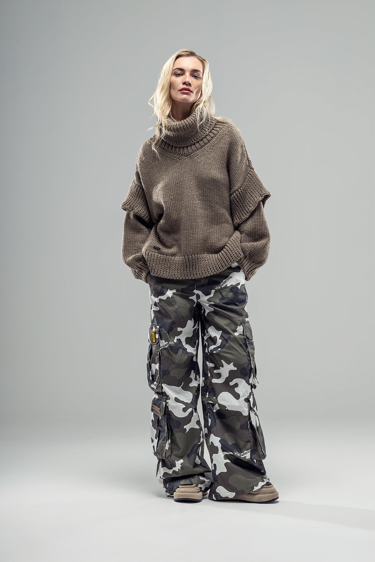 Light Brown Knit Sweater 20026