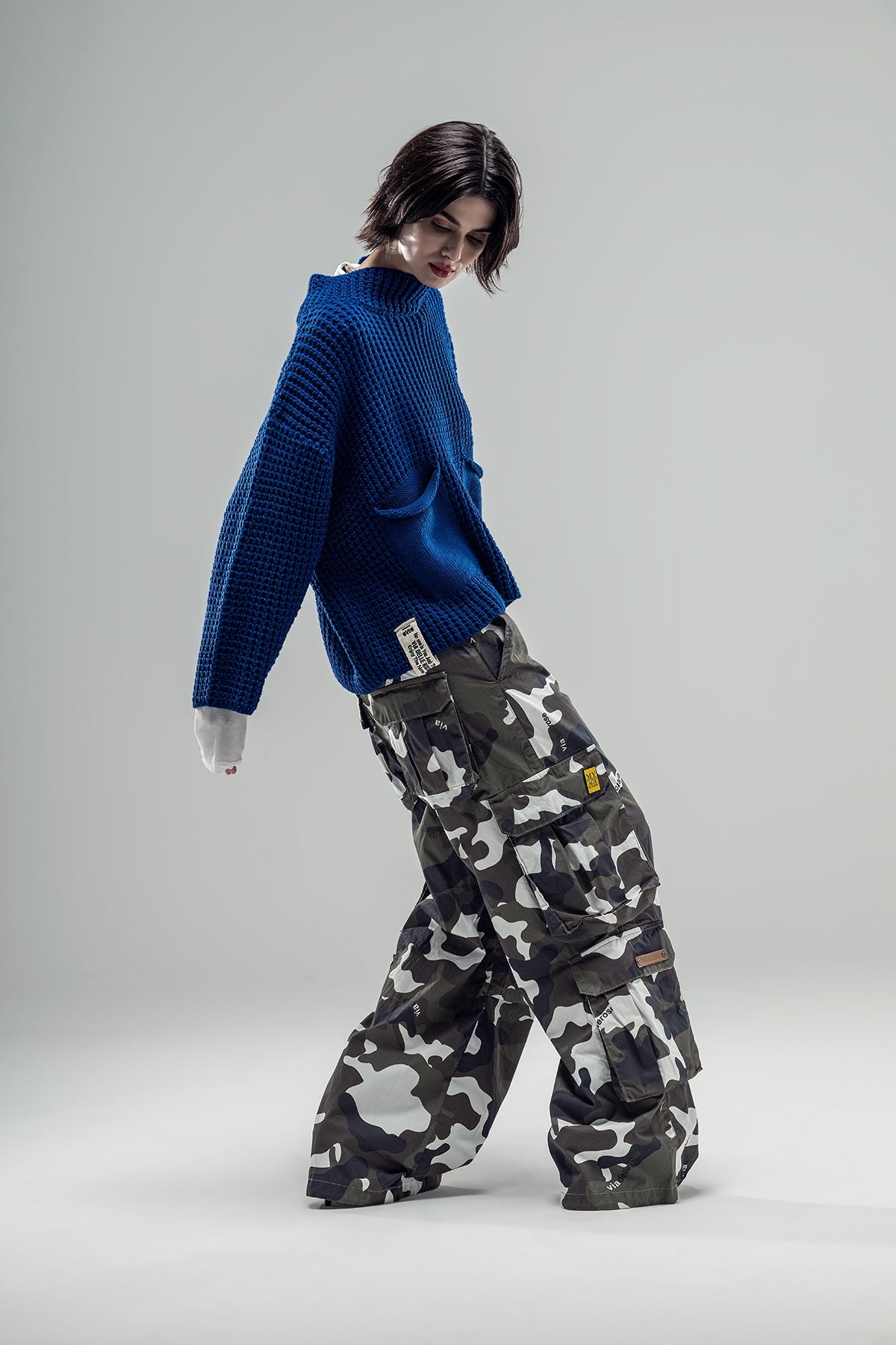 Blue Knit Sweater 20029