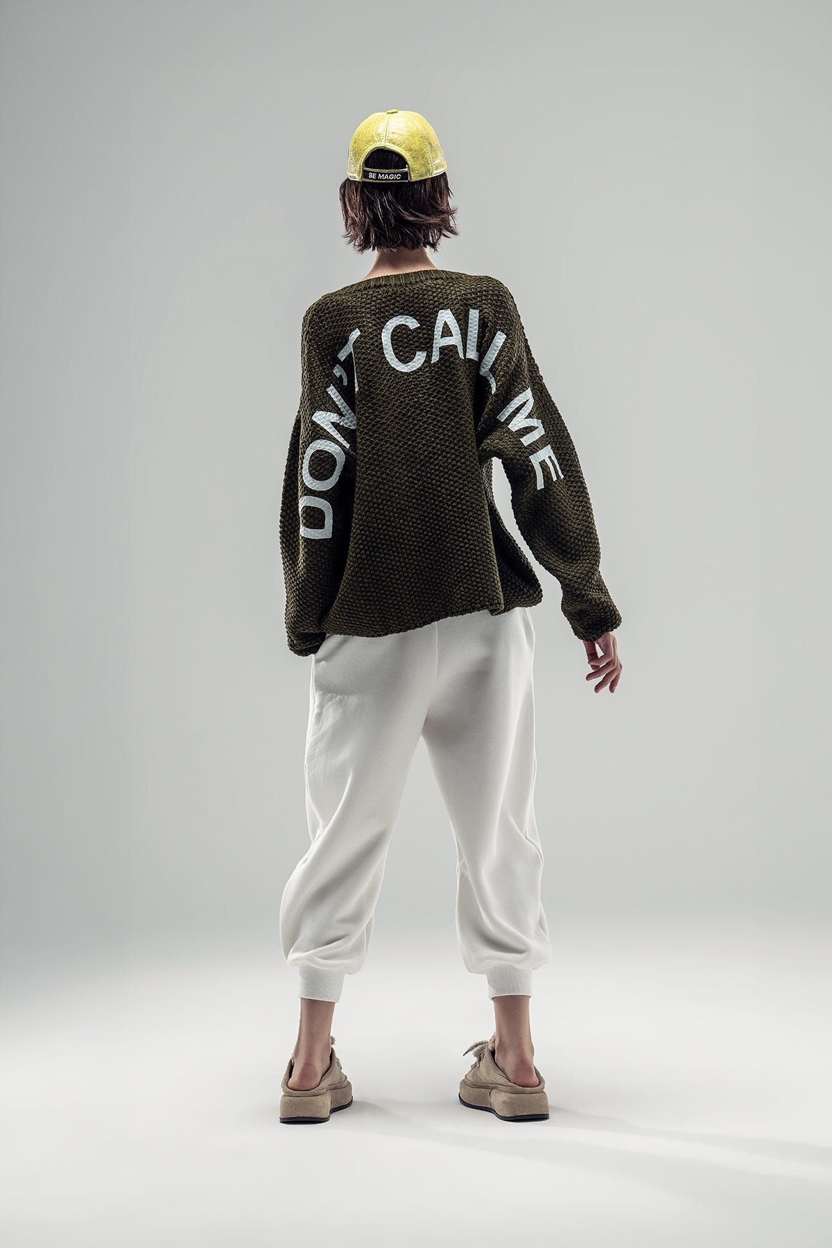 Khaki Melange Knit Sweater 20040
