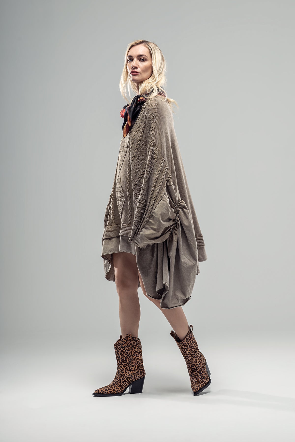 Light Brown Knit Tunic 20041