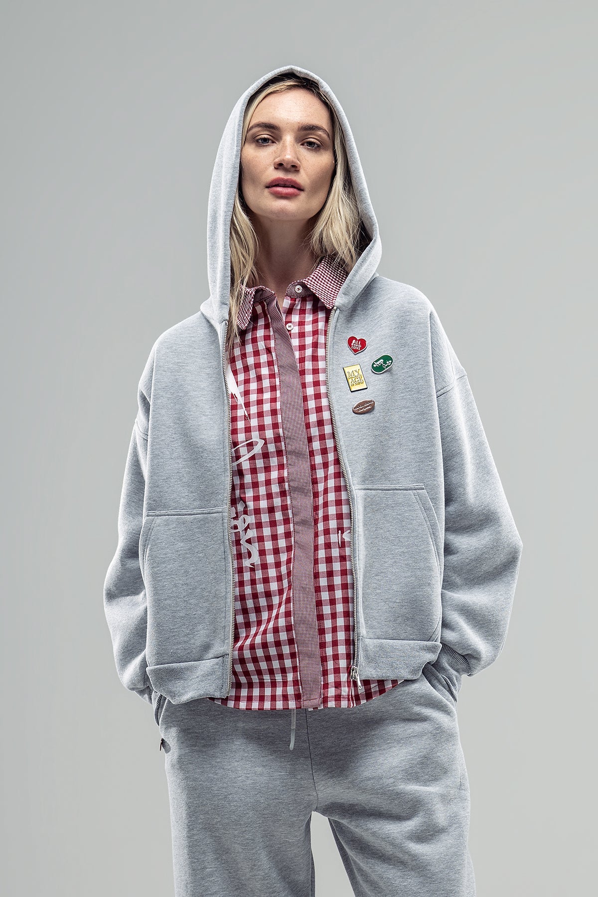 Grey Melange Sweatshirt 20073