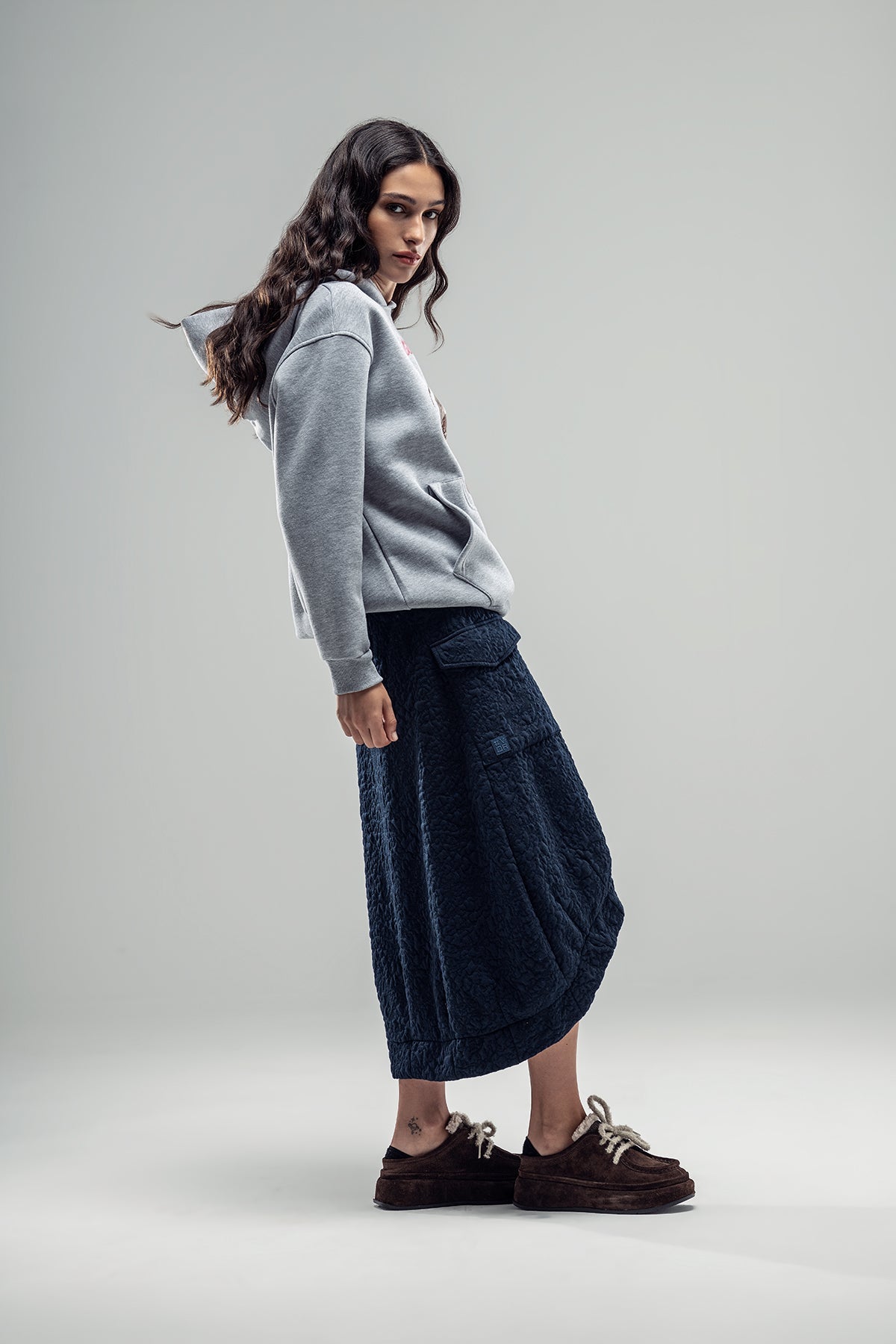 Grey Melange Sweatshirt 20076