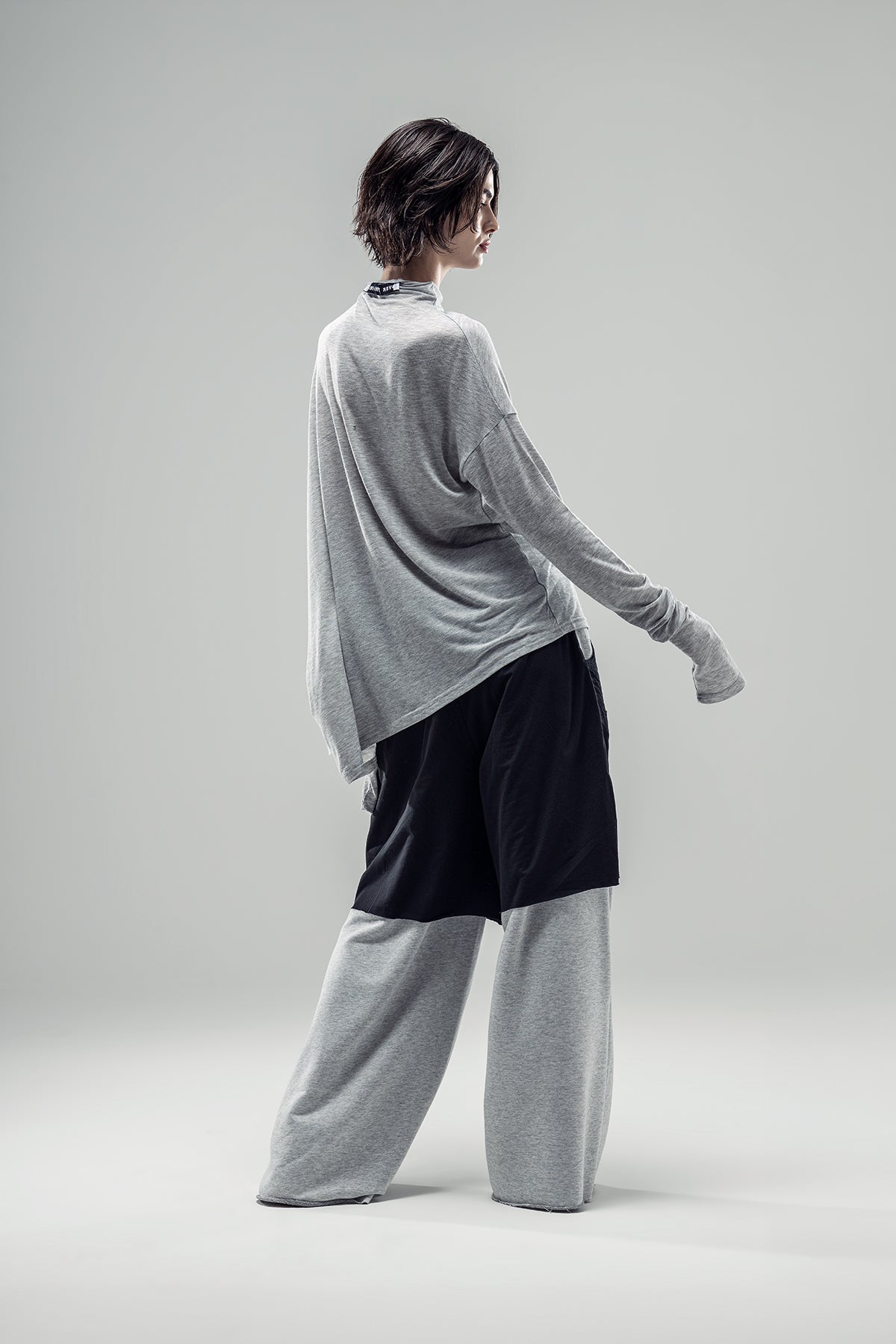 Ice Melange Black Trousers 20298