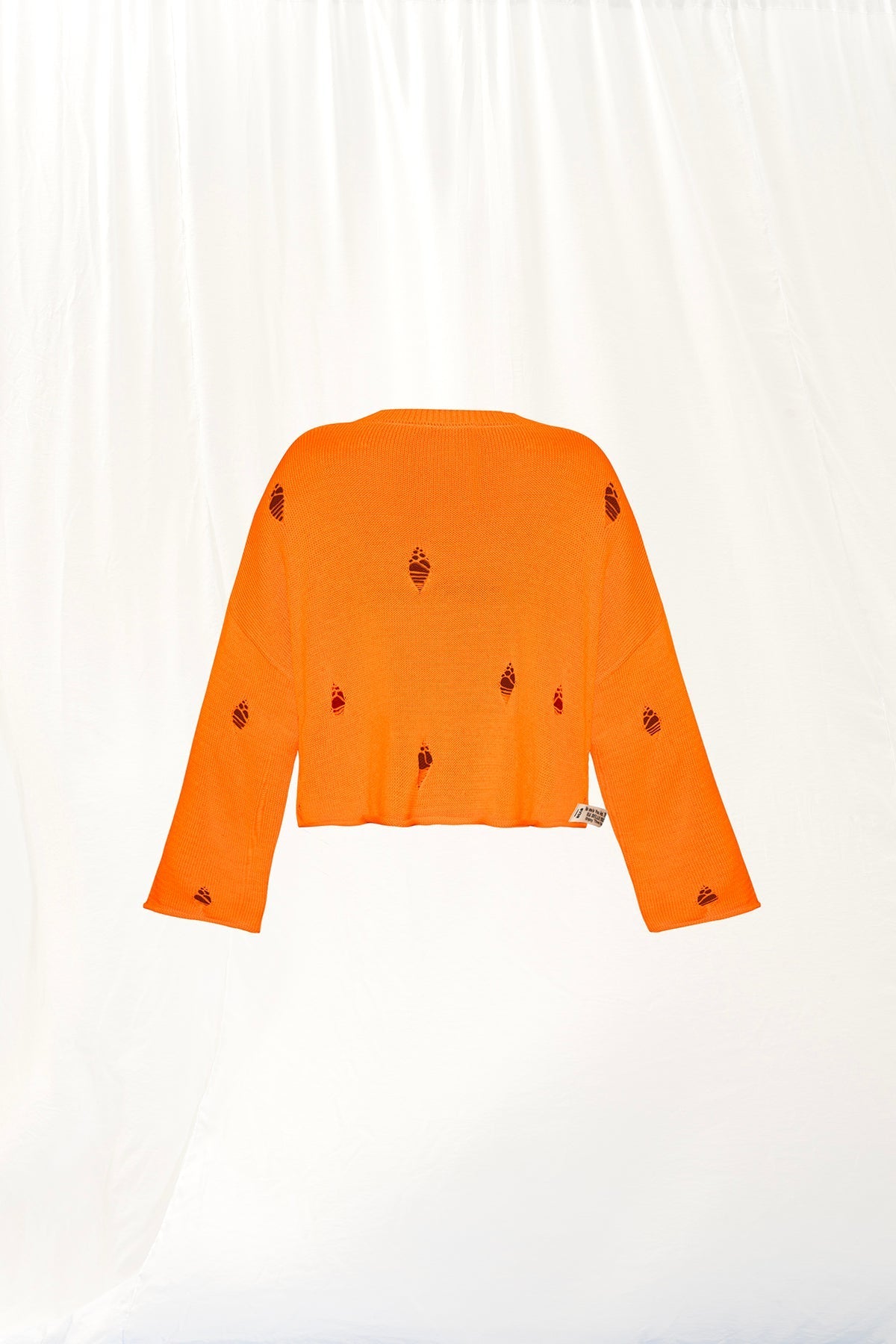 Neon Orange Knit Sweater 17181