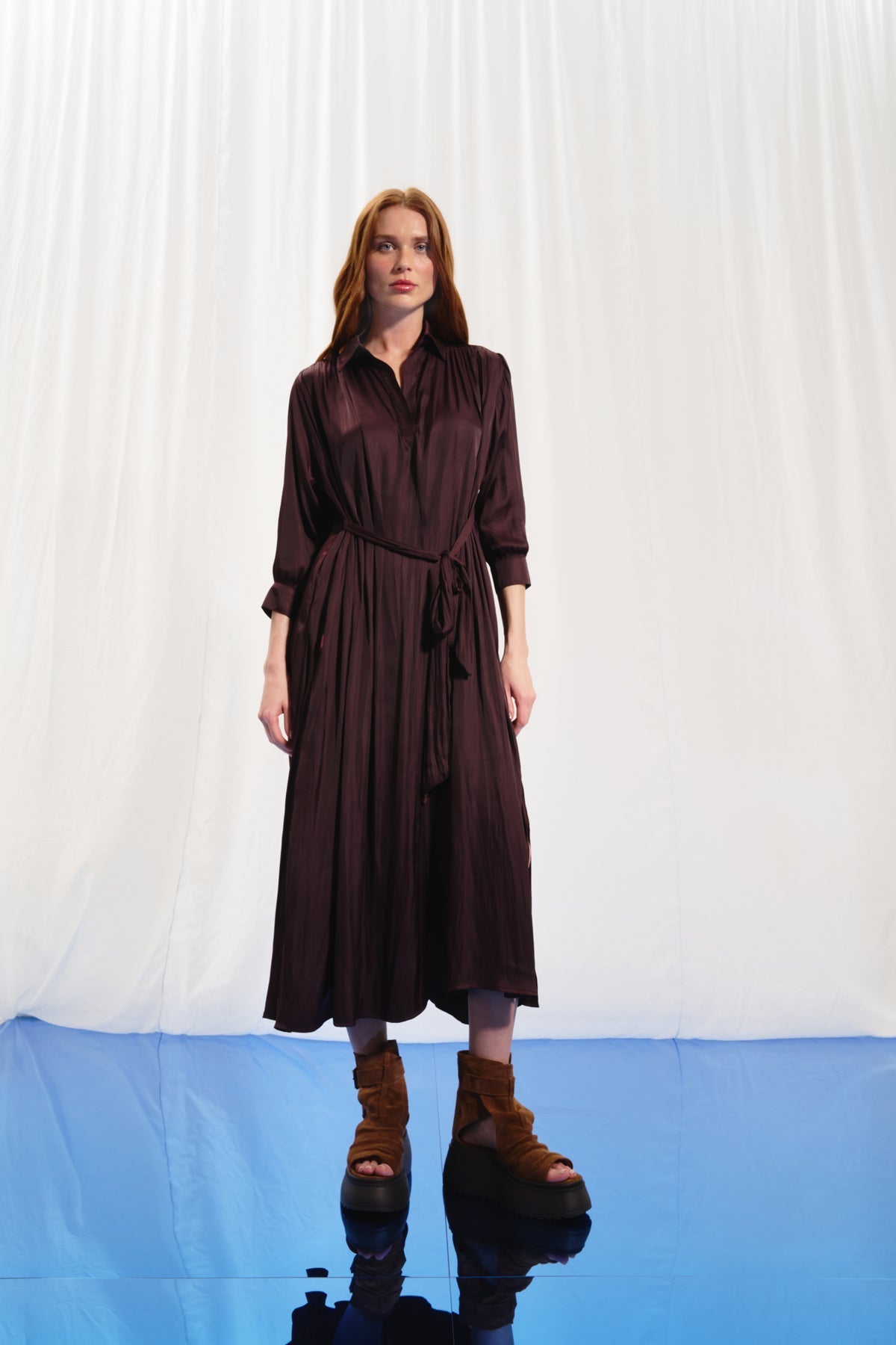 Burgundy Dress 17281