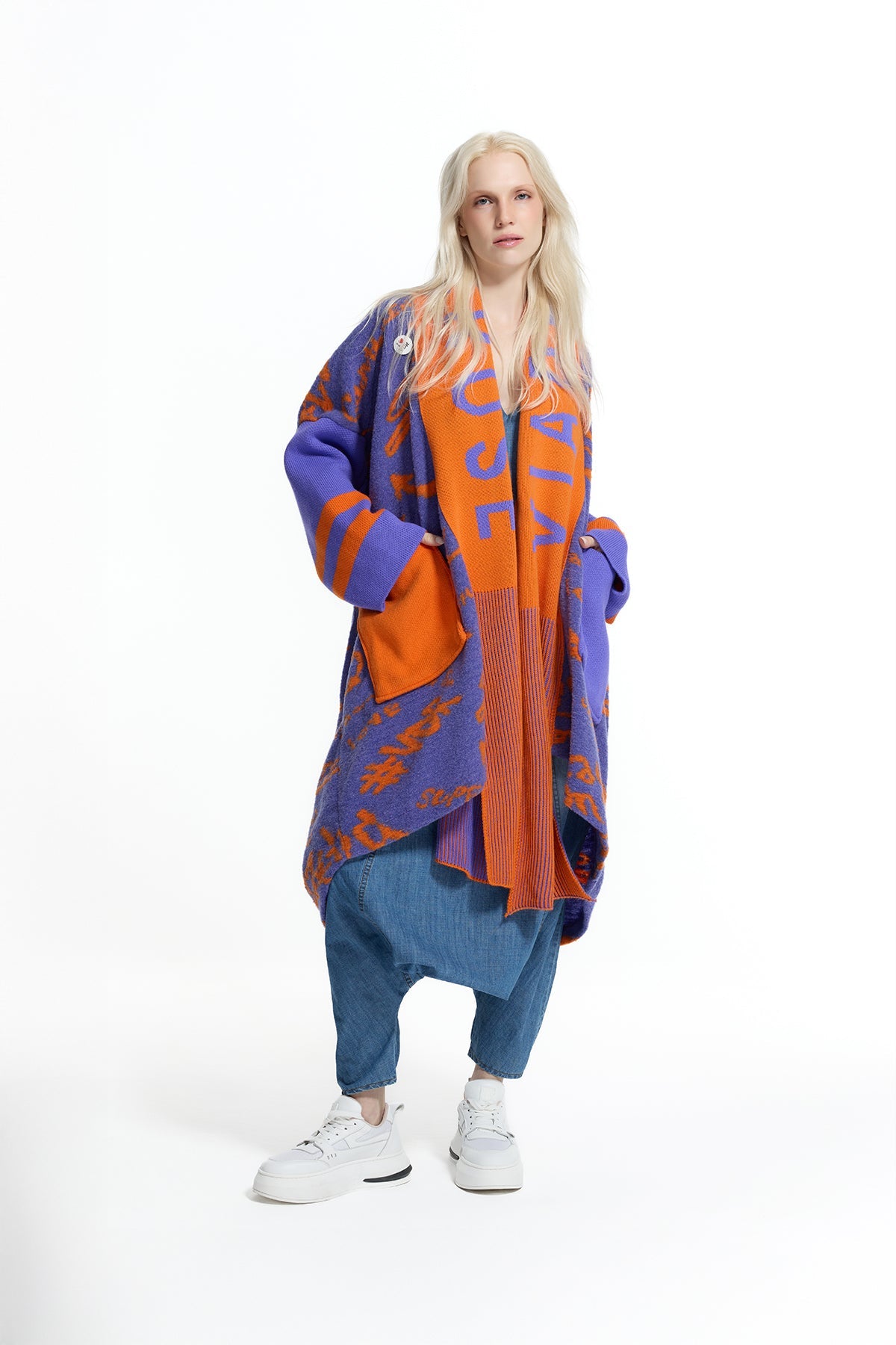 Lilac Orange Cardigan 19209