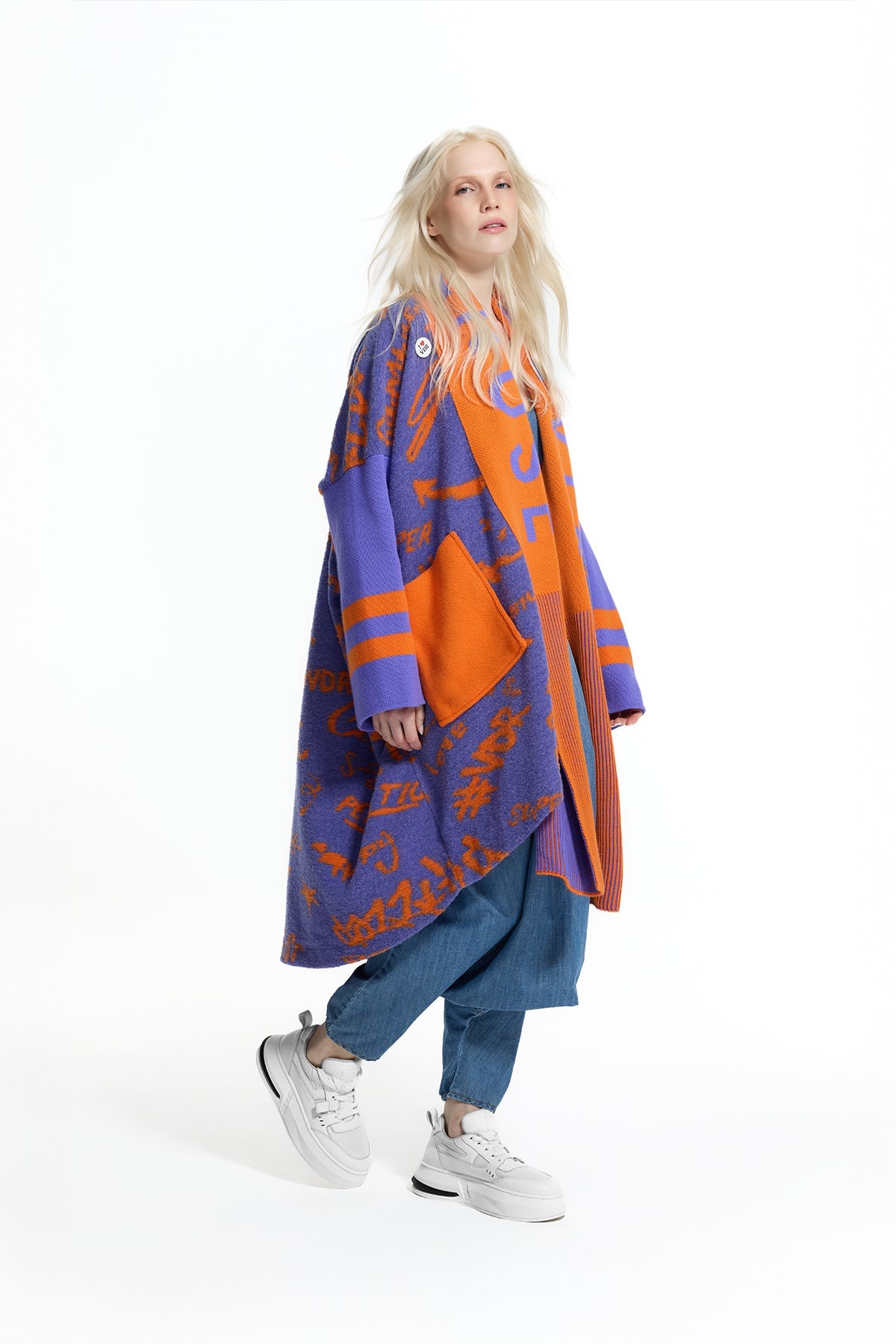 Lilac Orange Cardigan 19209