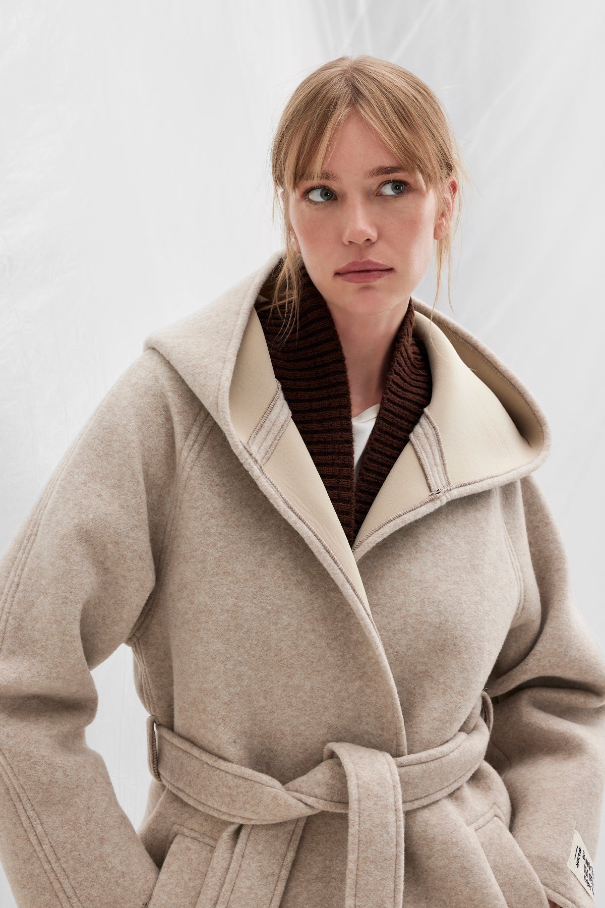 Beige Coat 14168