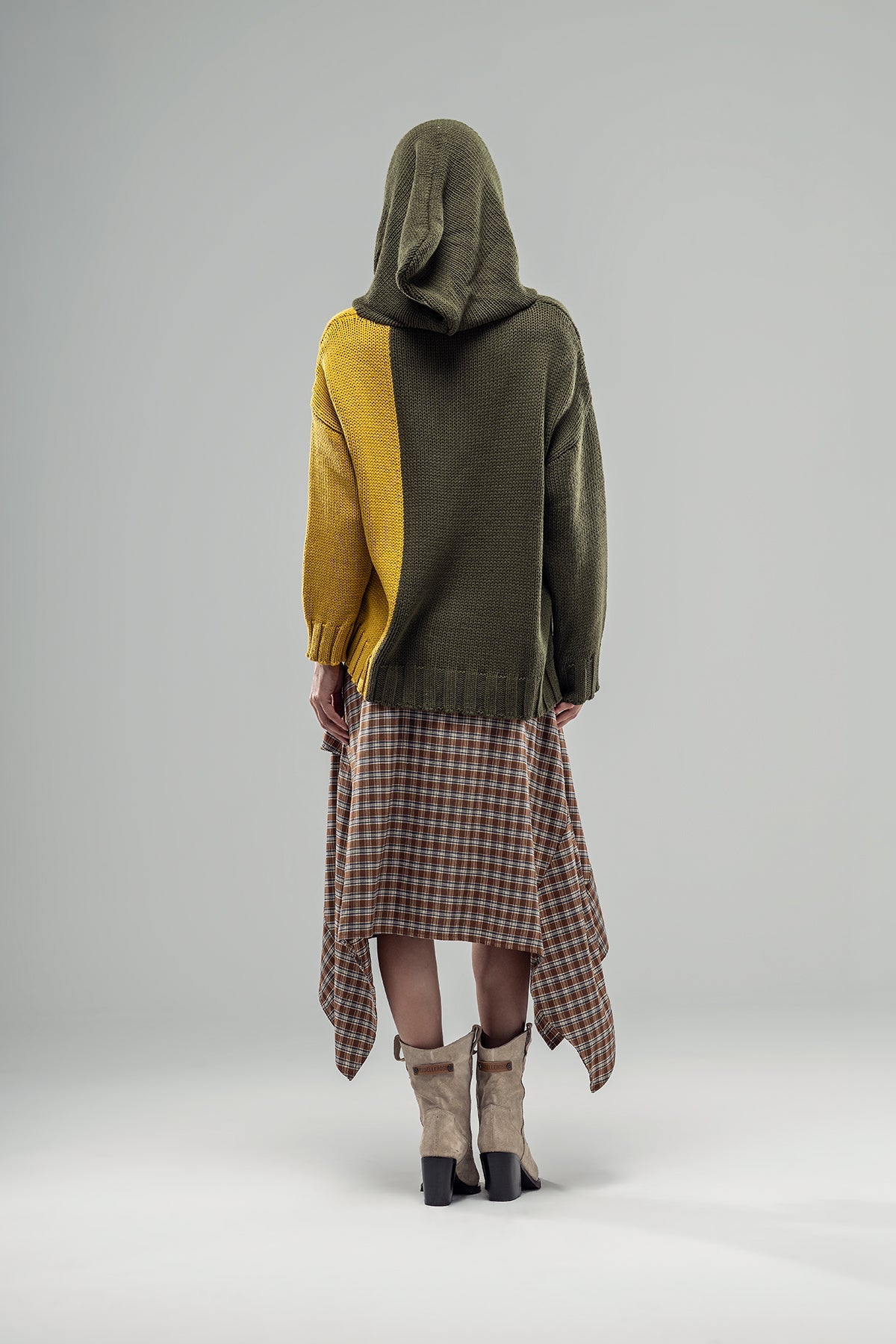 Khaki Mustard Knit Sweater 20022