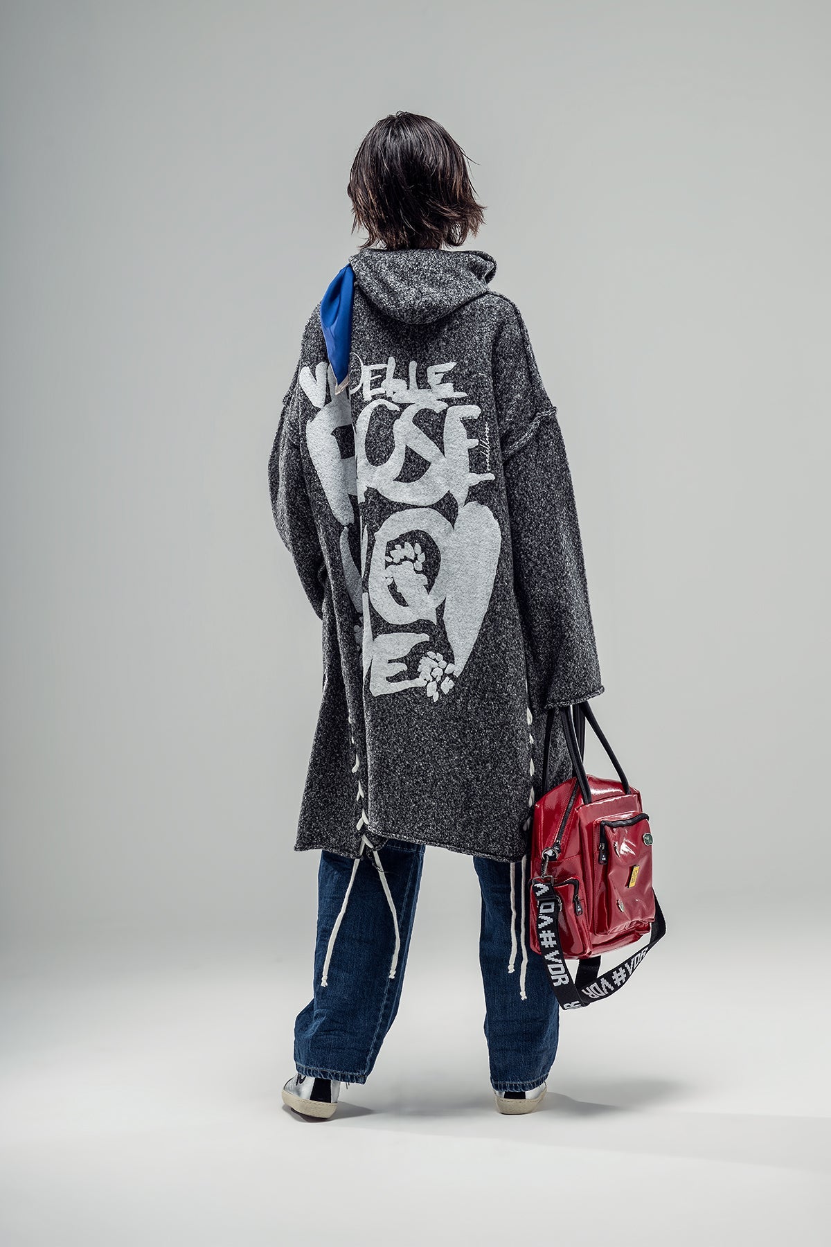 Black Melange Knit Cardigan 20023