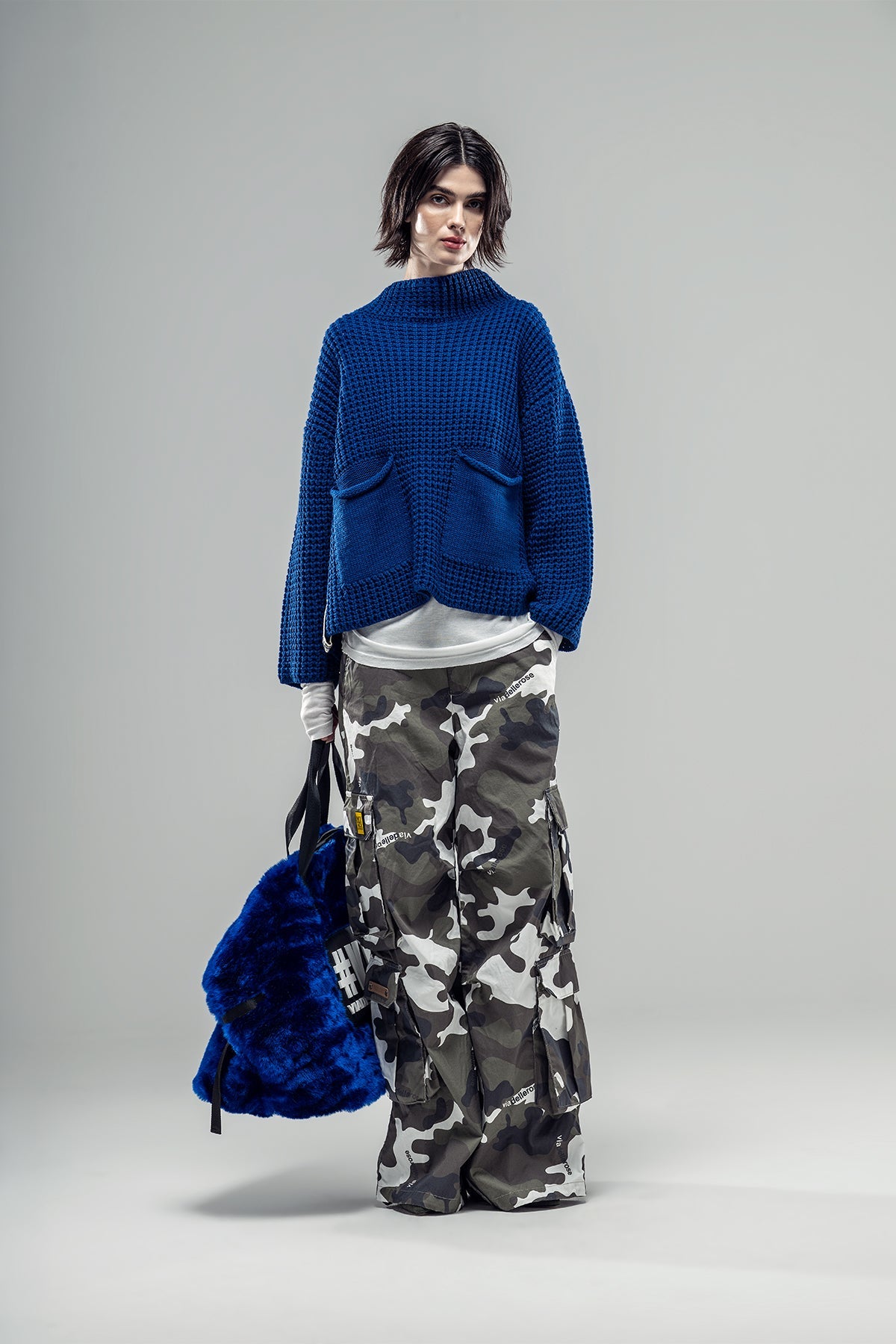 Blue Knit Sweater 20029