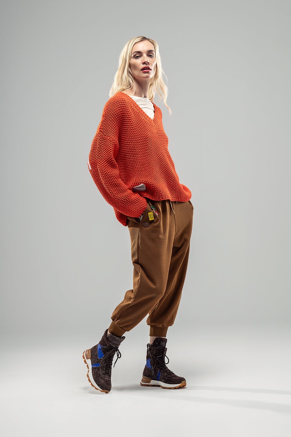 Orange Knit Sweater 20040
