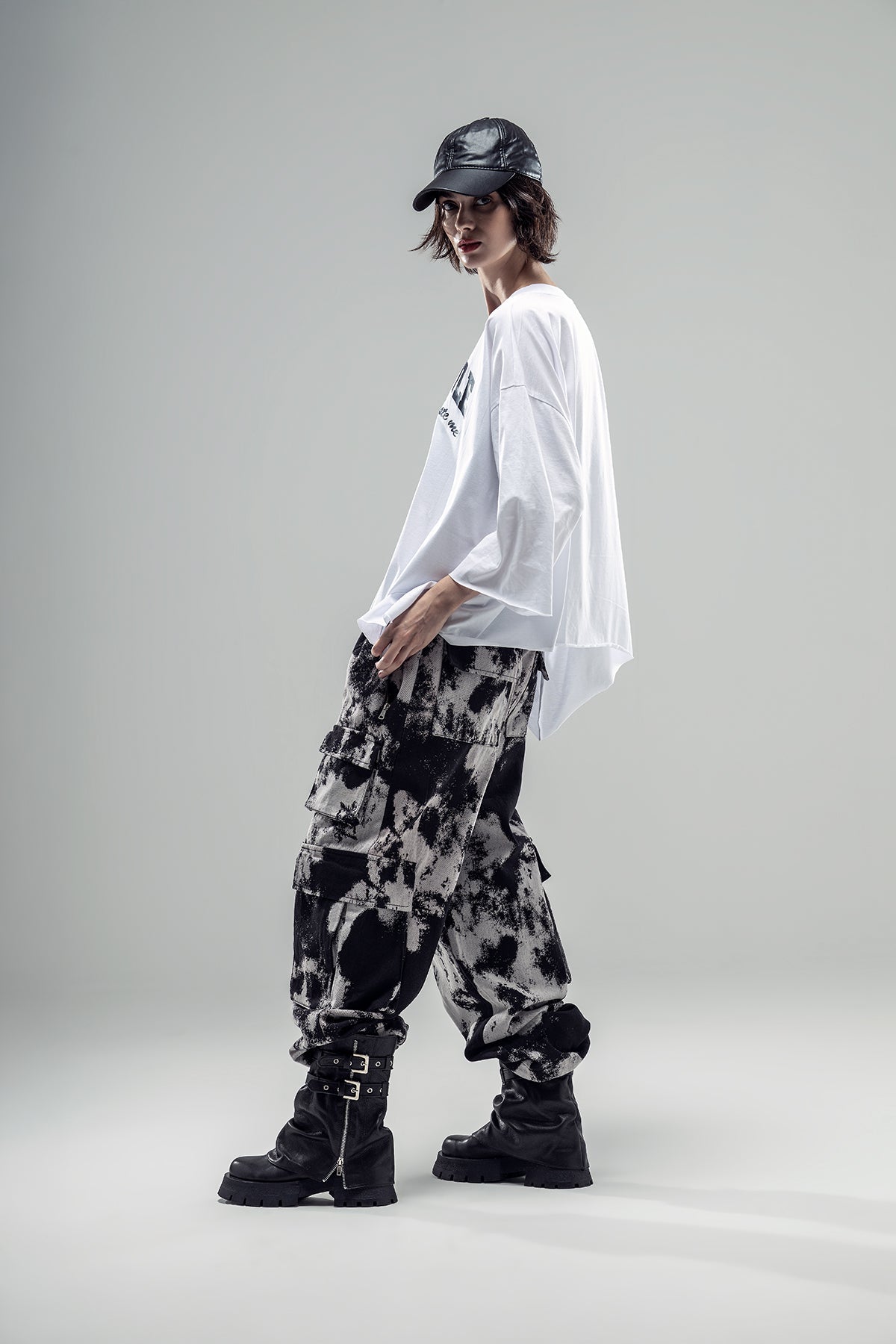 Black Grey Trousers 20114