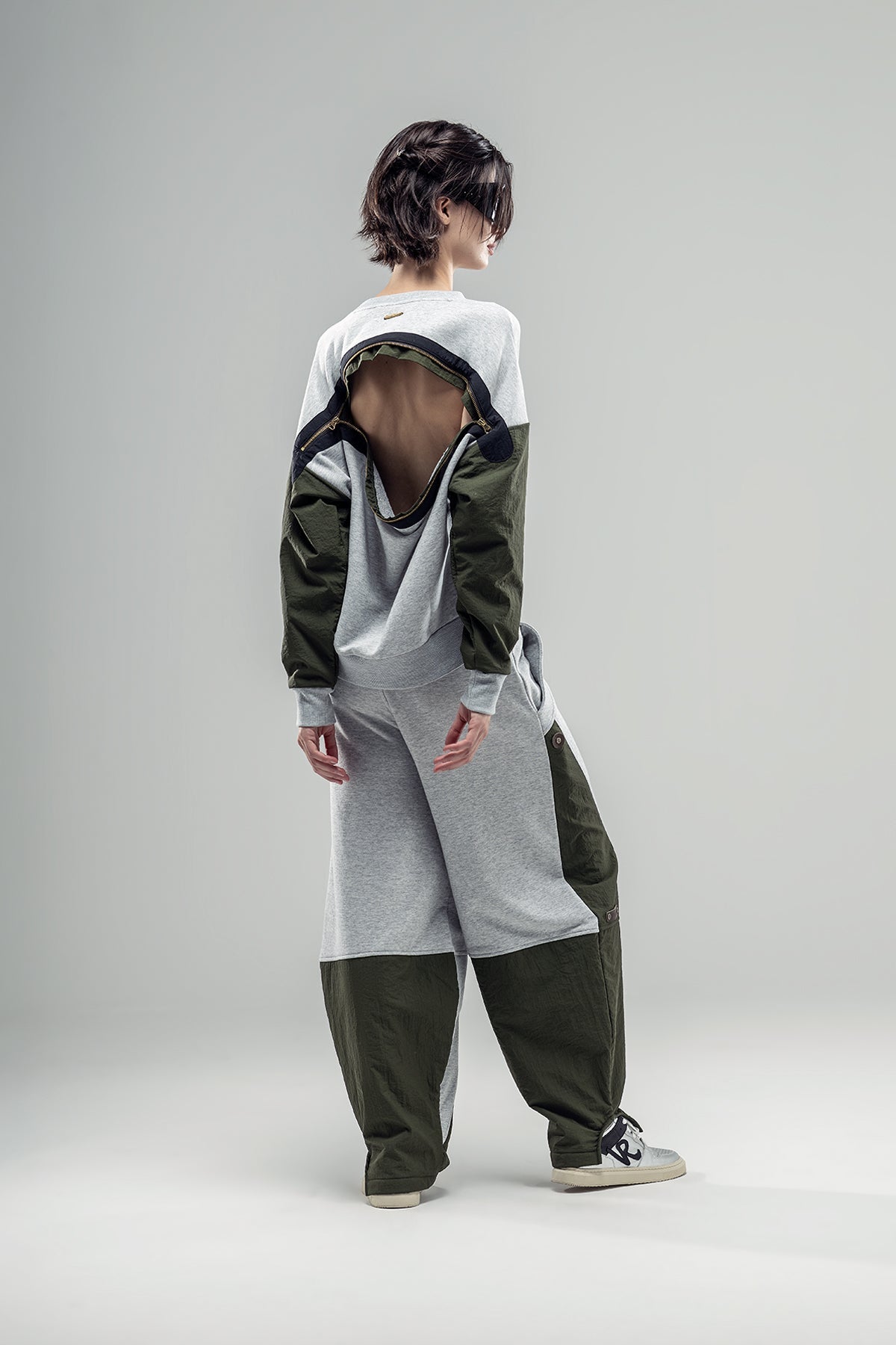 Ice Melange Khaki Trousers 20124