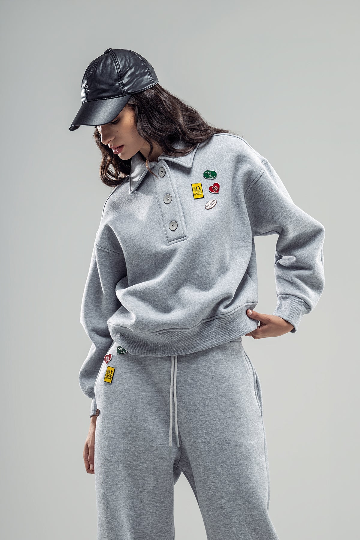 Grey Melange Sweatshirt 20288
